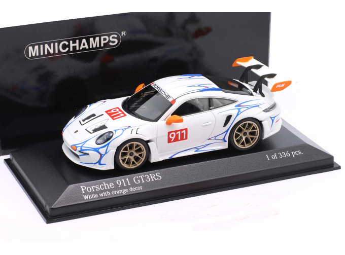 PORSCHE 911 (992) GT3 RS (2023), white / orange decor