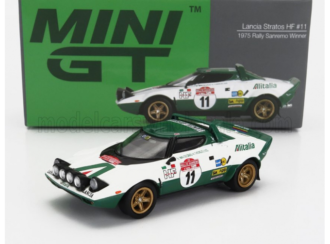 LANCIA Stratos Hf Alitalia (night Version) №11 Winner Rally Sanremo (1975) Bjorn Waldegaard - Hans Thorszelius, White Green