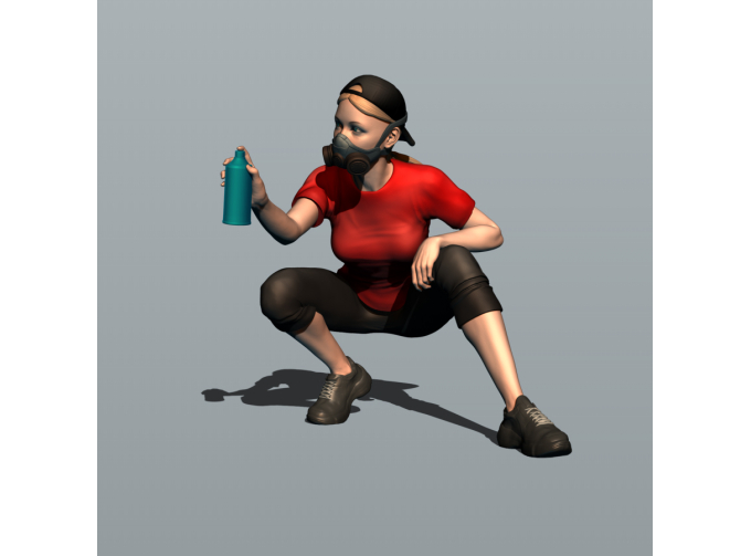 Фигура Граффити 6 (масштаб 1:24), окрашенная