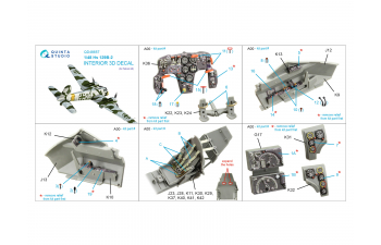 3D Декаль интерьера кабины Hs 129B-2 (Takom)