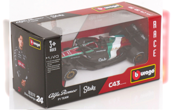 ALFA ROMEO F1 C43 Team Stake N77 Monza Italy Gp (2023) Valtteri Bottas, Black Red White Green