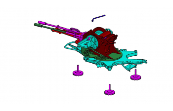 Сборная модель ЗУ-23-2М вариант для установки в кузов
