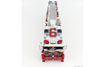 SEAGRAVE Truck Tower Ladder 9 Scala Fire Dept. City Of New York - Vigili Del Fuoco - Fire Engine - 55cm, Red White