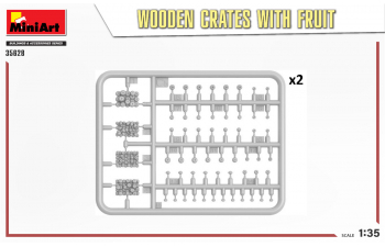 Сборная модель Деревянные ящики с фруктами