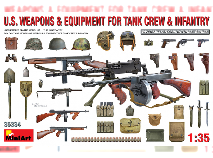 Сборная модель U.S. Weapons & Equipment For Tank Crew & Infantry