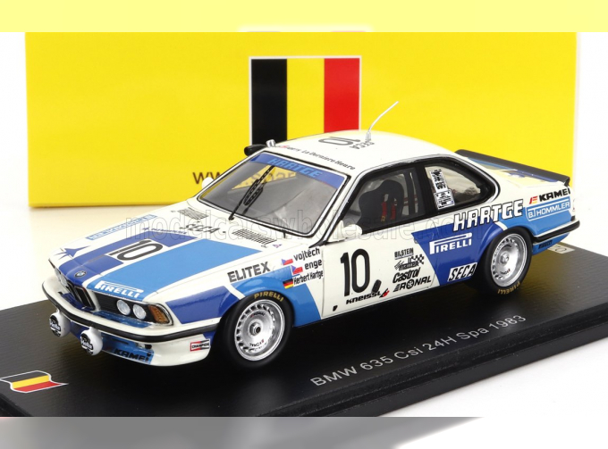 BMW 6-series 635 Csi Team Hartge Motorsport №10 24h Spa (1983) Z.Vojteck - B.enge - H.Hartge, White Light Blue