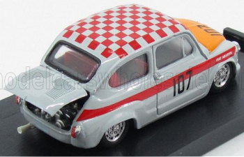 FIAT 600 ABARTH 1000 CORSA N 107 WINNER 500km NURBURGRING (1967) EDELHOF, GREY ORANGE