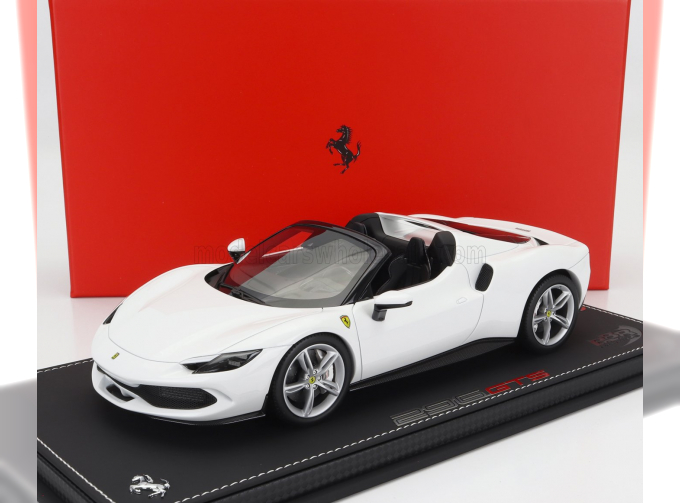 FERRARI 296 Gts Spider (2022) - Con Vetrina - With Showcase, Bianco Cervino - White