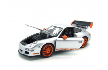 PORSCHE 911 GT3 RS (997) 2007 gray with silver stripes