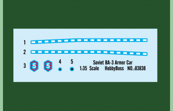 Сборная модель Бронетранспортер Soviet BA-3 Armor Car