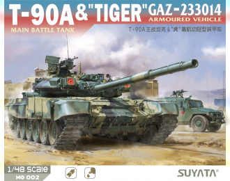 Сборная модель T-90A main battle tank & “tiger” gaz-233014 armoured vehicle