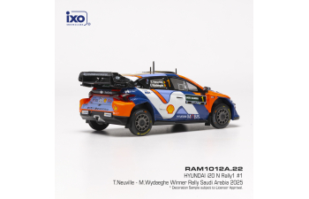 HYUNDAI i20 N RALLY1 TEAM HYUNDAI SHELL MOBIS №1 WRT WINNER RALLY SAUDI ARABIA (2025) THIERRY NEUVILLE - MARTIN WYDAEGHE