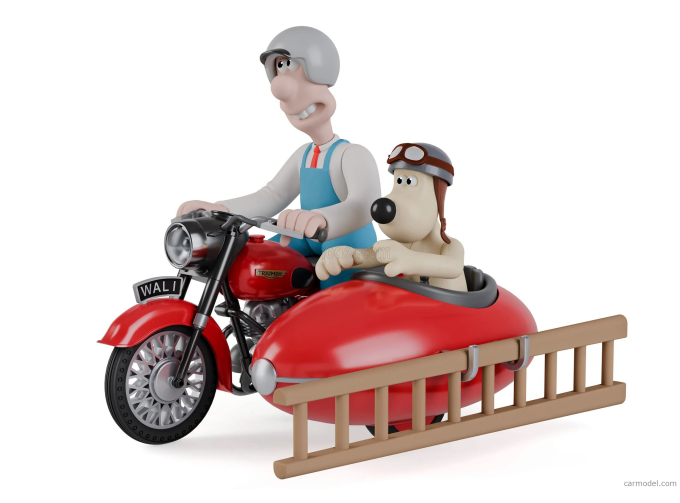MOTORCYCLE & SIDECAR A CLOSE SHAVE - WALLACE & GROMIT