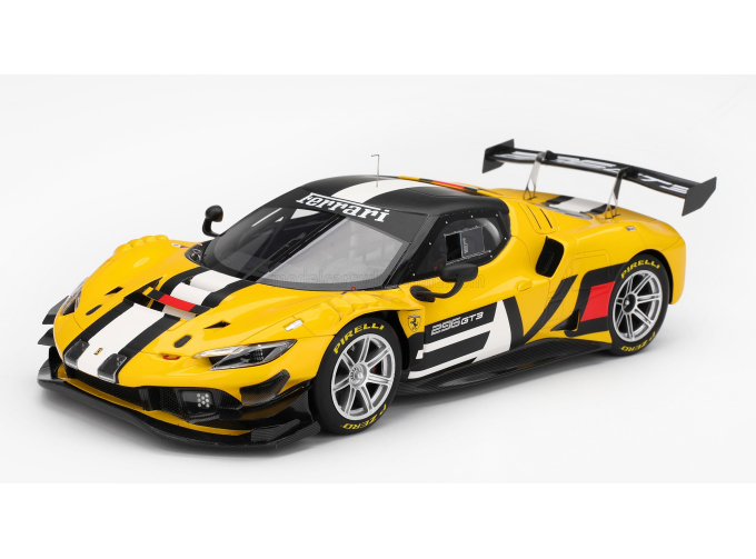 FERRARI 296 GT3 EVO Presentation (2025), yellow/black