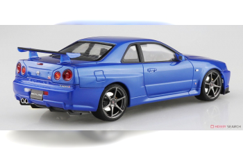 Сборная модель Nissan Skyline R34 Spec II (Bayside Blue)