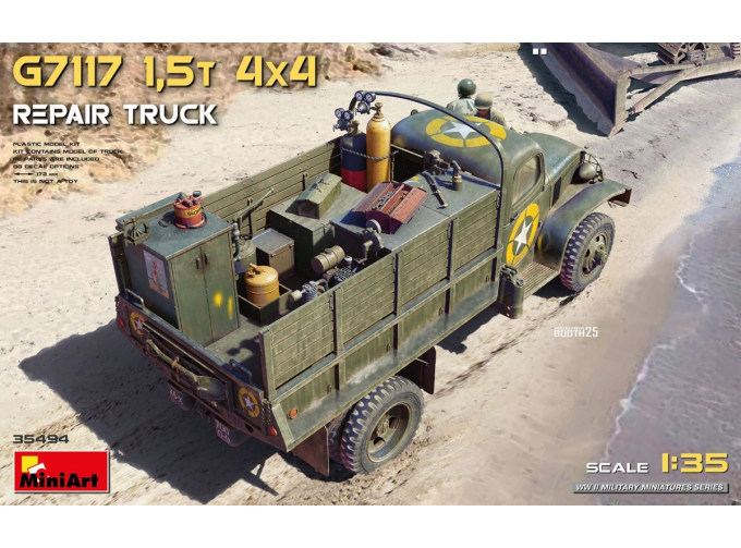Сборная модель CHEVROLET G7117 4x4 Truck Military 1955