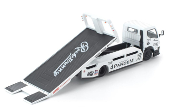 MITSUBISHI Pandem Fuso 300 Flatbad Transporter, white