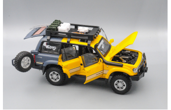 TOYOTA Land Cruiser 80 (Safari Edition), жёлтый, 21 см