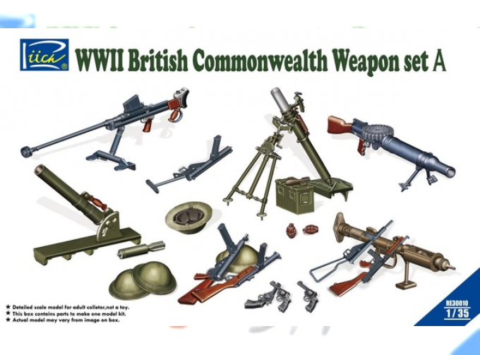 Сборная модель WWII British Commonwealth Weapon Set B – 1