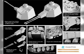 Сборная модель Танк 5,5см Zwilling Flakpanzer