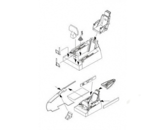 F-86F Sabre - Interior set for Airfix