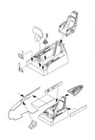 F-86F Sabre - Interior set for Airfix