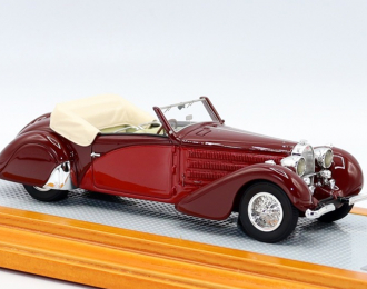 Bugatti T57 Cabriolet 1935 Stelvio Serie 2 sn57362 Original & Current open Car, Red/Burgundy