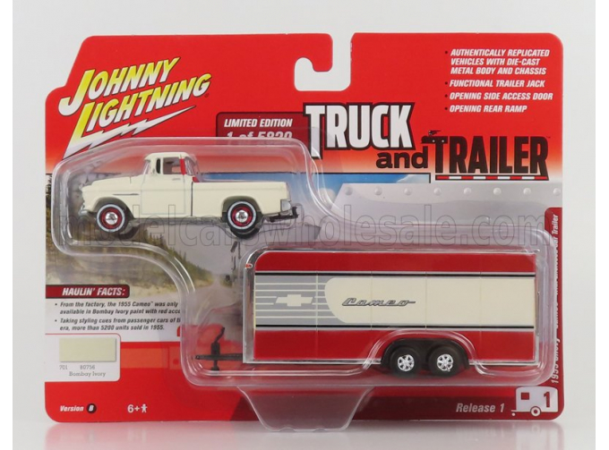 CHEVROLET Cameo Pick-up With Trailer 1955, Beige Red