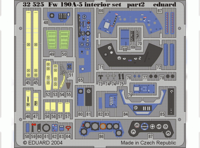 Цветное Фототравление для Fw 190A-5 interior HAS