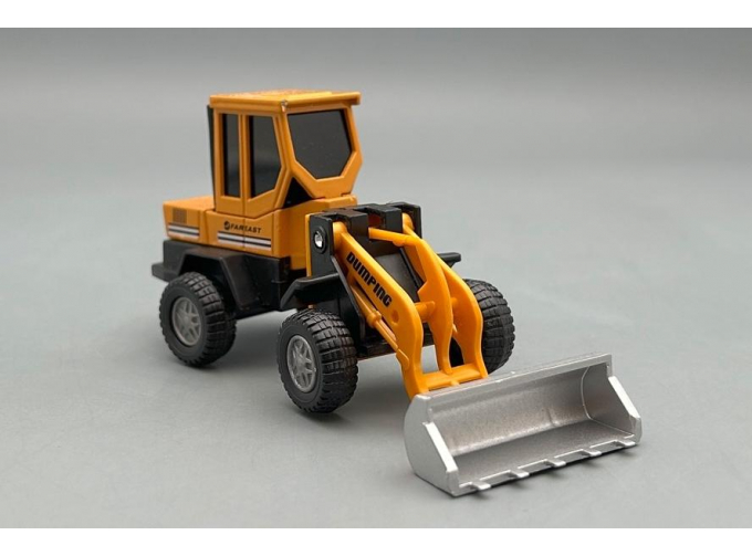 Колесный погрузчик с ковшом, оранжевый (вар.2)