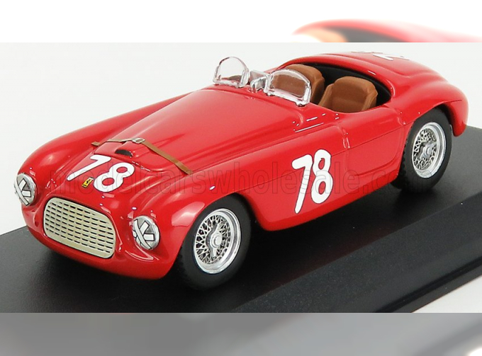 FERRARI 166mm Barchetta Ch.0034 №78 2nd Coppa D'oro Di Sicilia (1951) P.Marzotto, red