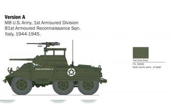 Сборная модель FORD M20 Armored Utility Car Usa Tank 1944