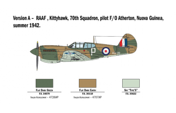 Сборная модель Самолёт P-40 E/K KITTYHAWK