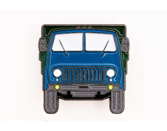 Значок "МАЗ 500", голубой / зеленый