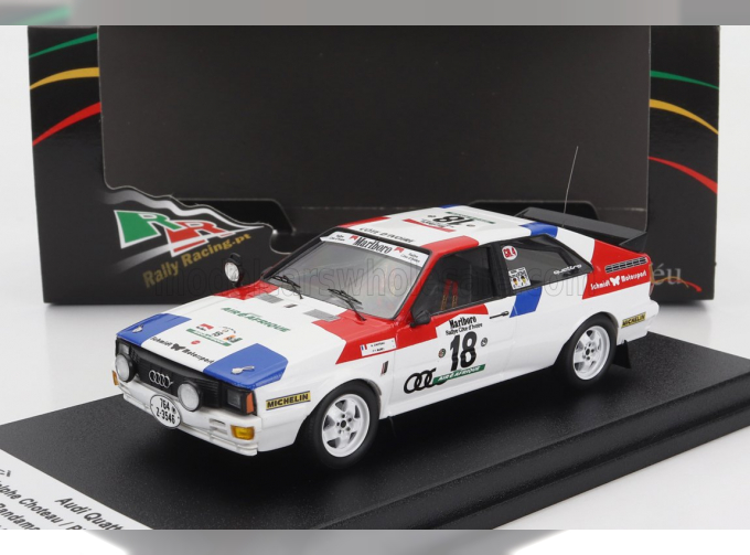 AUDI Quattro N18 Rally Bandama (1981) A.Choteau - P.y.Burel, White Red Blue