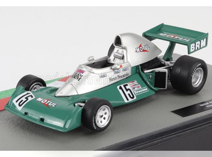 BRM F1 P201 N15 Season (1974) Henri Pescarolo, Green Silver