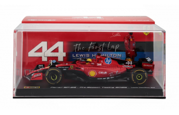 FERRARI F1 Sf-23 Team Scuderia Ferrari Hp №44 Fiorano 2025 Lewis Hamilton - Con Vetrina - With Showcase, Red Black