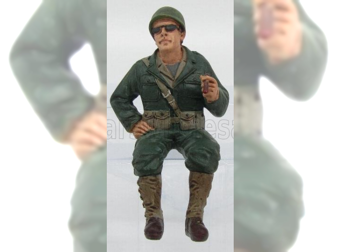 Фигурка Солдат Сша Сидит за рулем с Сигарой (Usa Soldier Iii Sitting Driver With Cigar, Military Green)