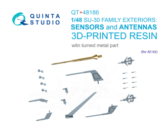 Набор экстерьера Су-30СМ: внешние датчики, антенны и трубка ПВД (для всех моделей)