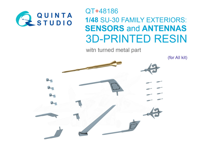 Набор экстерьера Су-30СМ: внешние датчики, антенны и трубка ПВД (для всех моделей)