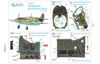 Декаль интерьера Spitfire Mk.I (Tamiya)