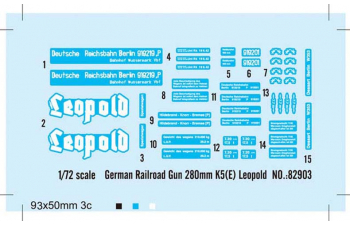 Сборная модель Орудие German 280mm K5(E) Railway Gun Leopold