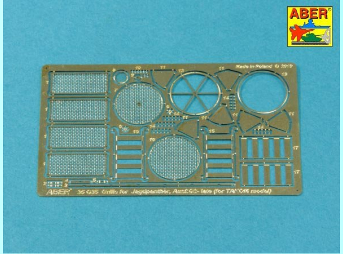 Grilles for Panther, Ausf.G & Jagdpnther, Ausf.G2–late models (Takom)