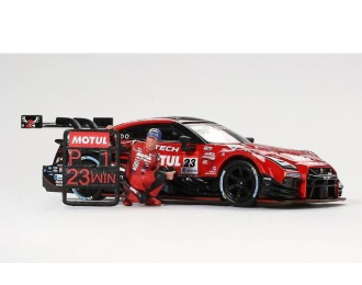 NISSAN GT-R NISMO #23 "MOTUL AUTECH GT-R 2021" SUPER GT SERIES Suzuka winner с фигуркой Tsugio Matsuda