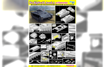 Сборная модель Немецкий легкий танк Pz.Kpfw.II Ausf.A с интерьером