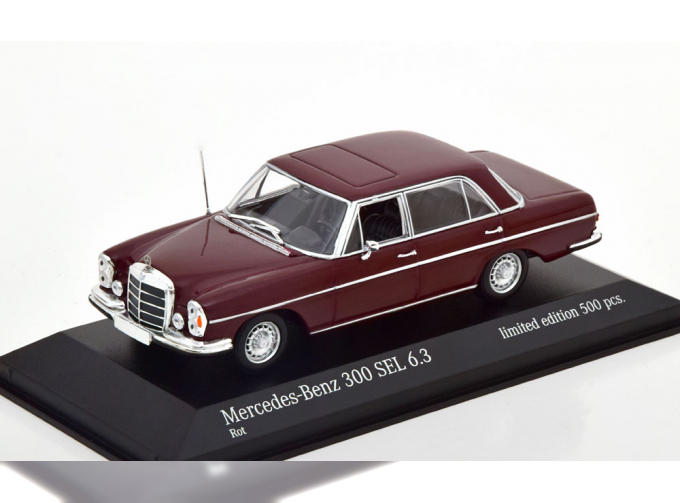 MERCEDES-BENZ 300 SEL 6.3 W109 (1968), dark red