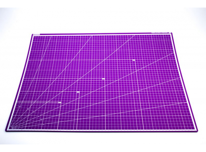 Коврик для резки А2, 3 слоя, фиолетовый, кошечки собачки_2