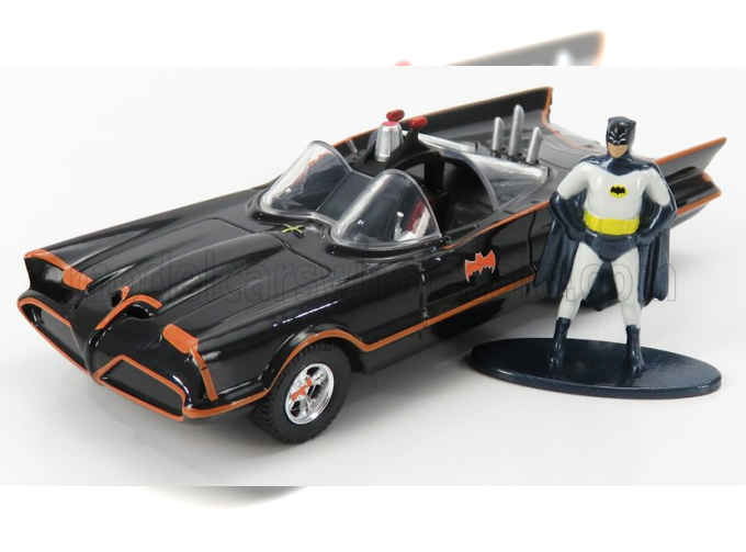 BATMAN Batmobile (1966) - Classic Tv Series With Batman Figure, Black Red