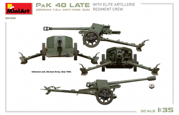 Сборная модель Military Pak 40 Late German 7.5cm Anti-tank Gun