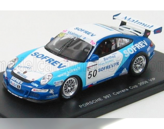 PORSCHE 911 997 N50 Team Sofrev - Asp Carreracup (2008) Vip Fabien Barthez, White Blue